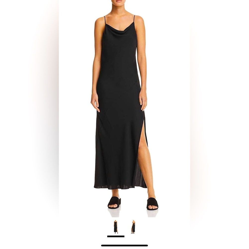 Theory Draped Slip Dress size 2 NWT with small slit and draped back